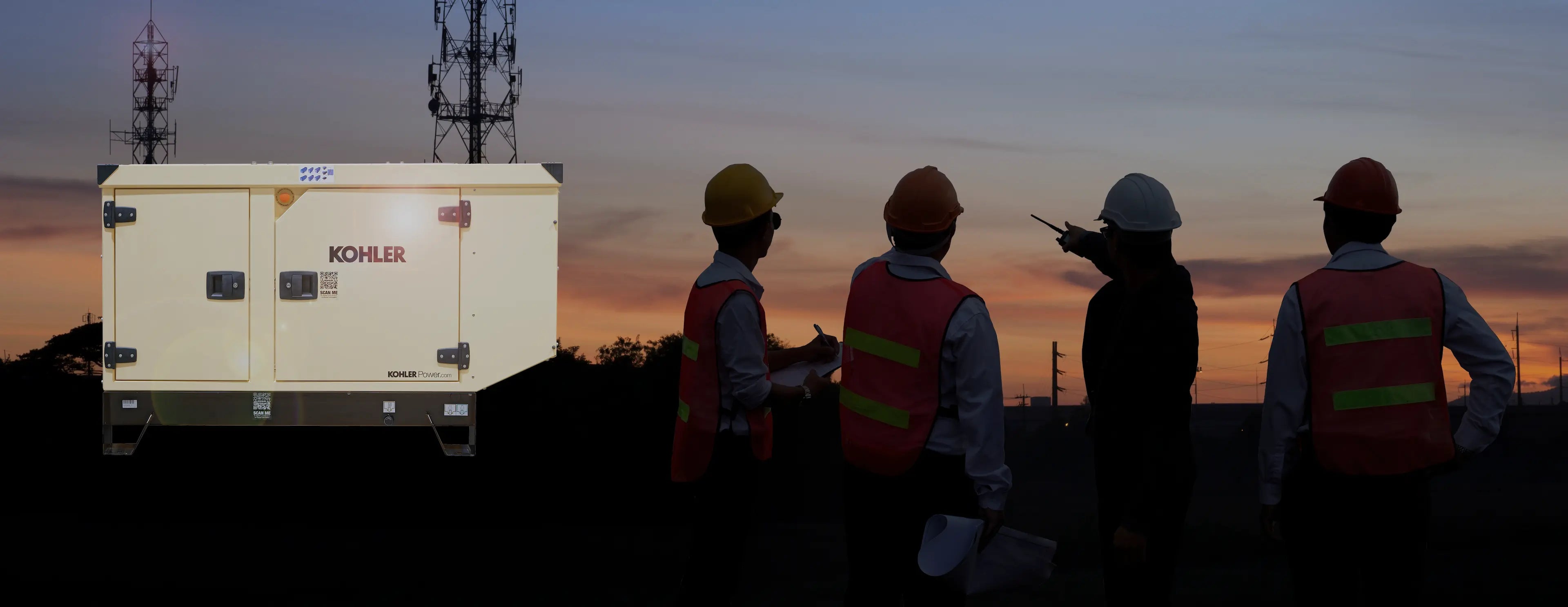 Generator-enclosure-beside-telecom-shelter