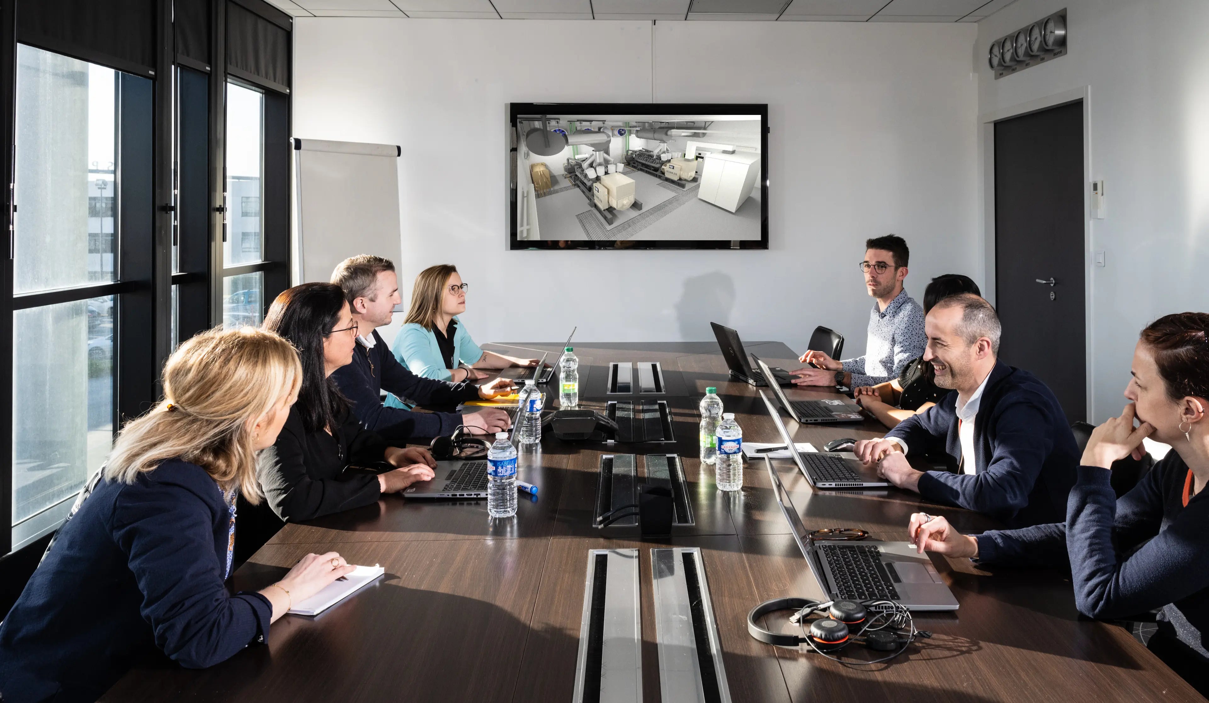 Planning table with a site map